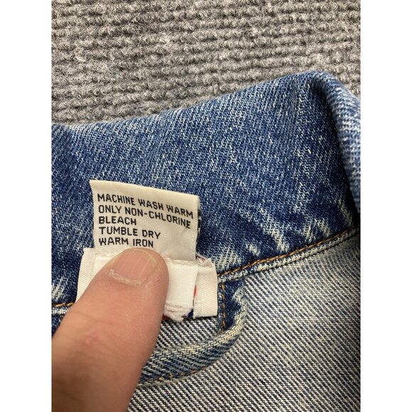 Talbots Denim Jacket Girls Size Large Blue Long Sleeve Button Up - Picture 3 of 9